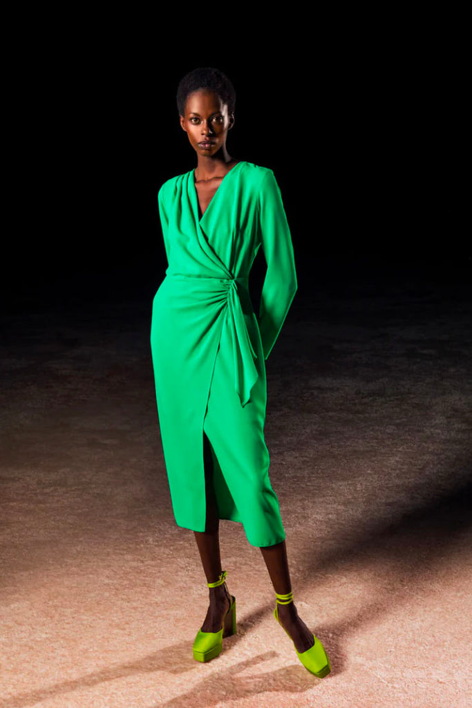 Kameya Shamrock V-neck Dress