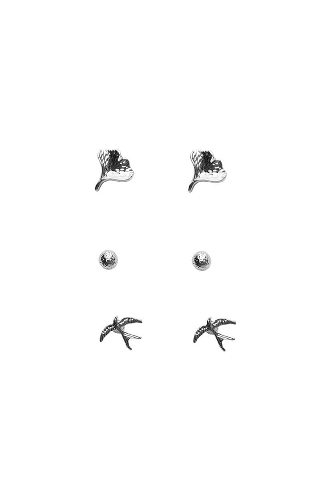 Pieces Jenny 3 - pack Earstud Earrings Silver OS