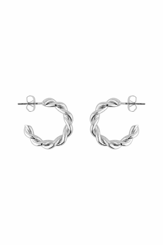 Pieces Sia Hoop Swirl Earrings silver OS