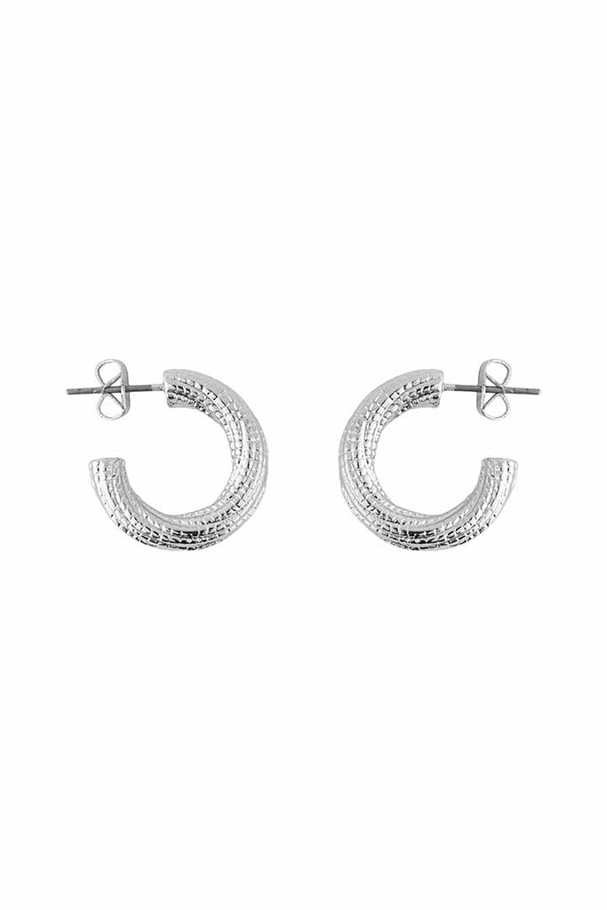 Pieces Sia Chunky Hoop Earrings silver OS