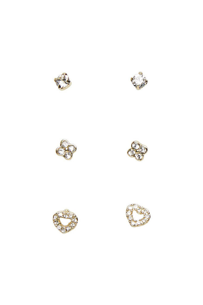 Pieces Oma 3 Pack Earrings Gold OS