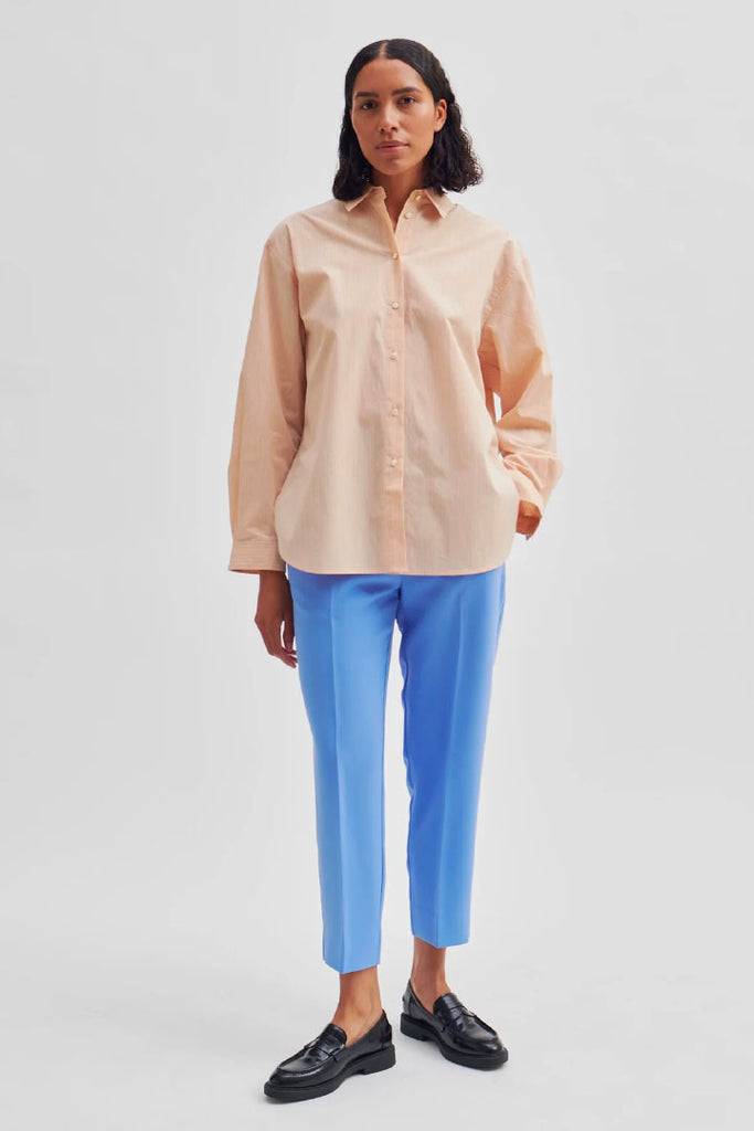 SECOND FEMALE Fique Cropped Trousers Blue