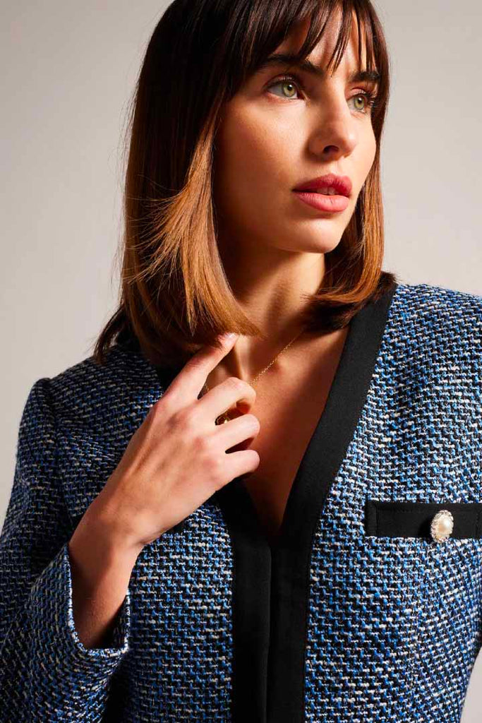 Ted Baker Clothing Diniia V-Neck Boucle Jacket
