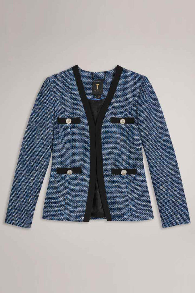 Ted Baker Clothing Diniia V-Neck Boucle Jacket