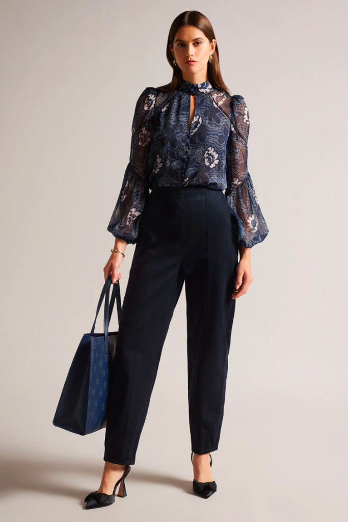 Ted Baker Clothing Eliona Barrel Trousers With Pin Tuck Detail