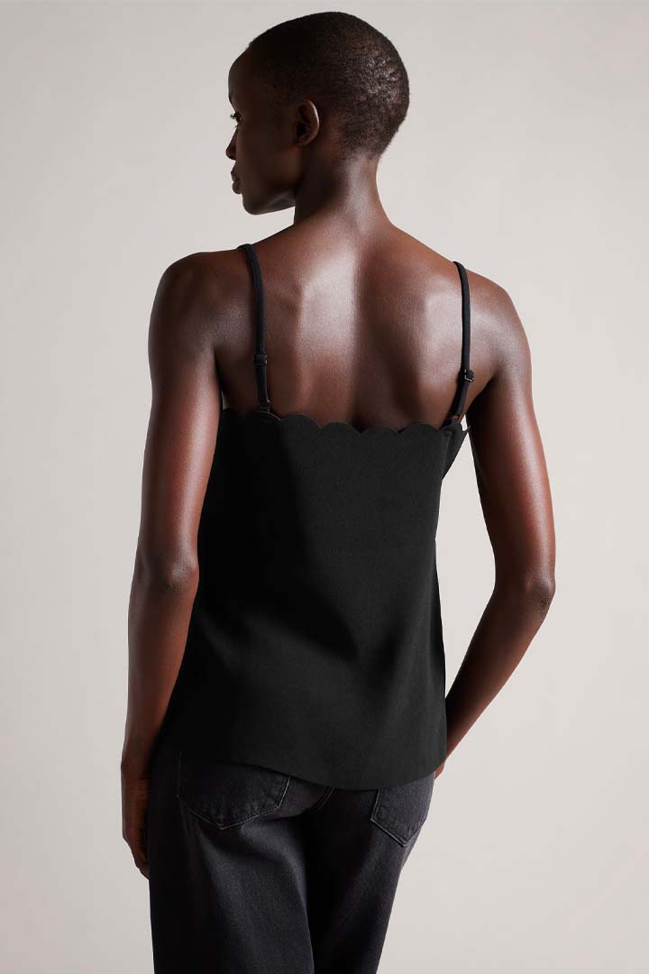 Ted baker black scallop top Clearance