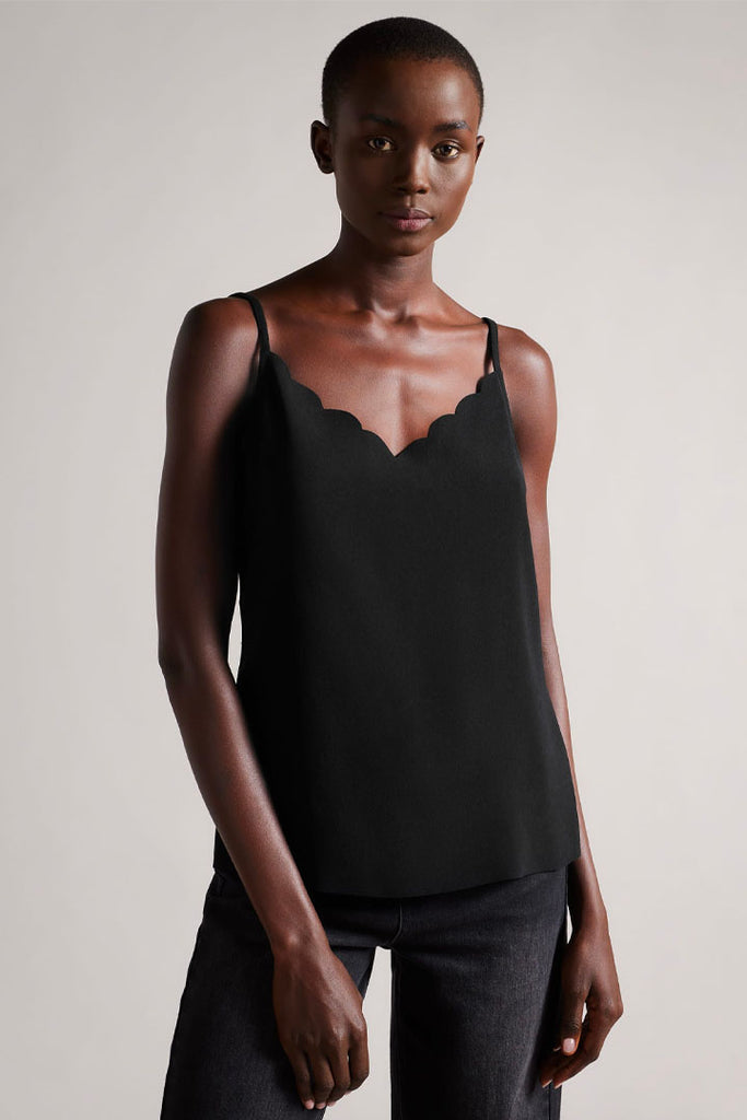 Ted Baker Clothing Siina Scallop Neckline Cami Top Black