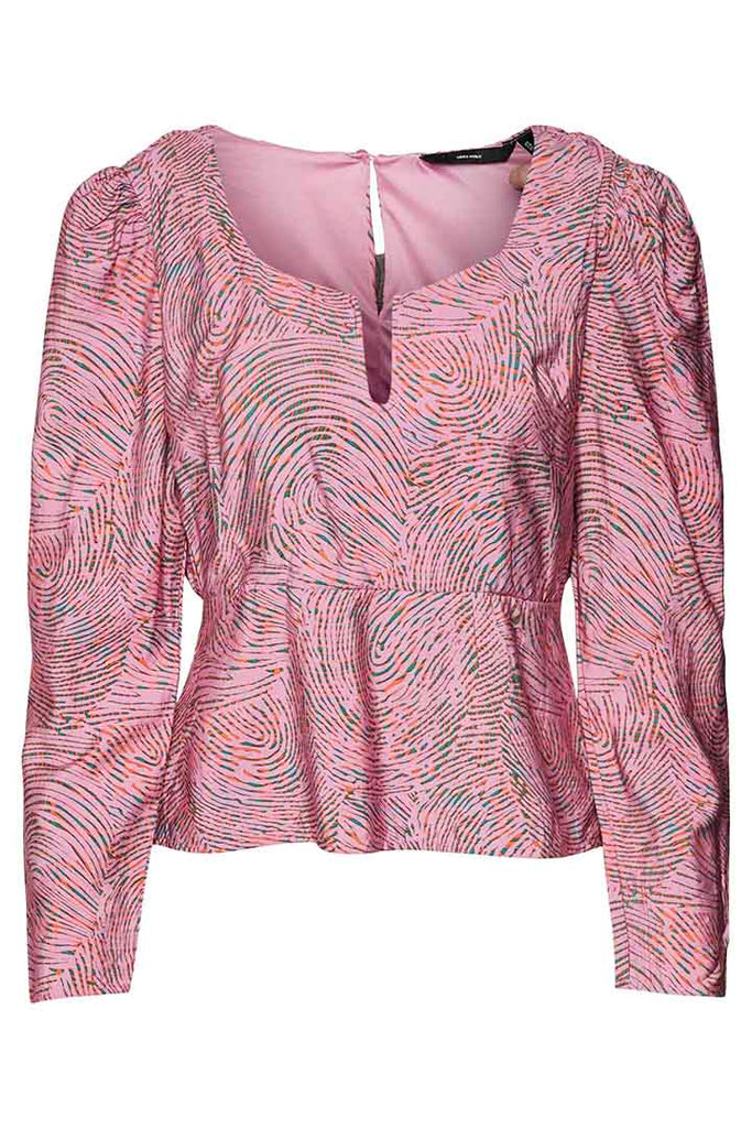 Vero Moda Pepper v-neck top Pink