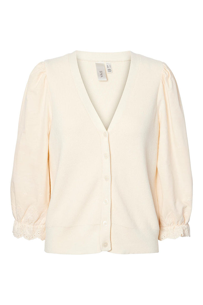 YAS Holli 3/4 Knit Cardigan Cream